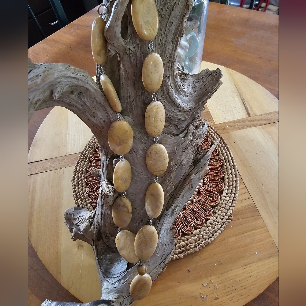 Handcrafted Adjustable Yellow Jasper Necklace